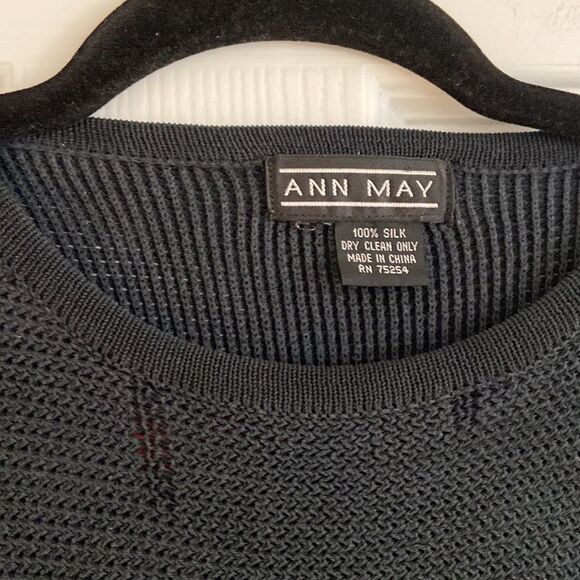 Vintage Ann May 100% silk knit sweater tunic XS/S - Picture 2 of 4